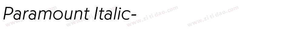 Paramount Italic字体转换